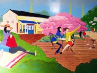 三義藝術村櫻花渡假會館-藝術壁畫走廊