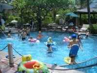 天鵝湖湖畔別墅飯店-椰林冷泉游泳池